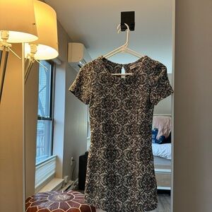 Elegant Black and White Patterned Romper